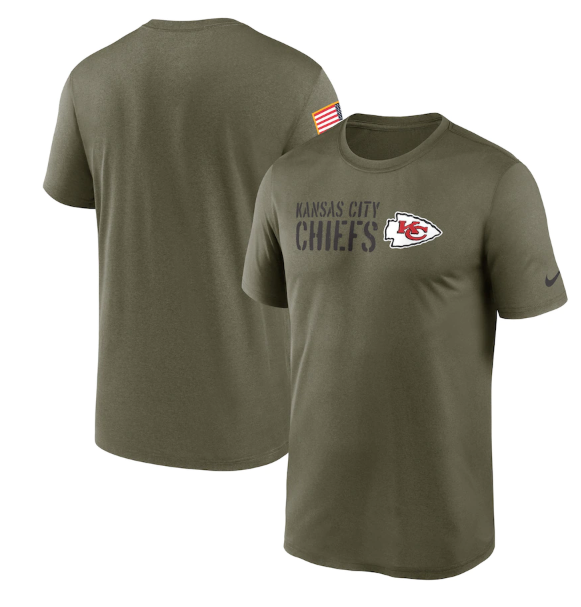 Men's Kansas City Chiefs Olive 2022 Salute to Service Legend Team T-Shirt Men's Kansas City Chiefs Olive 2022 Salute to Service Legend Team T-Shirt